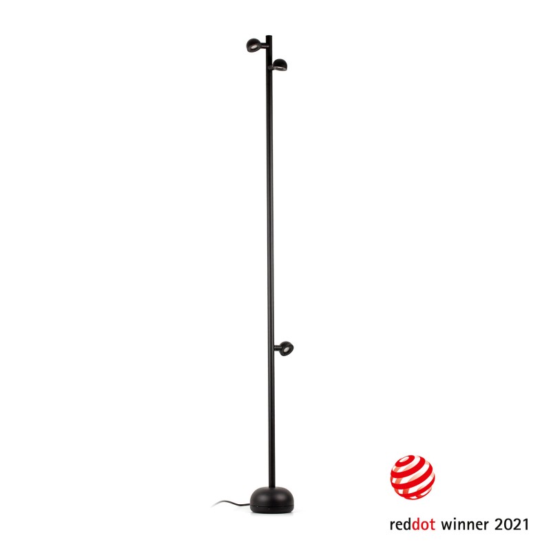 Lámpara suelo aluminio LED integrado negro GAUJAC
