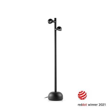 Lámpara suelo aluminio LED integrado negro MONDOU