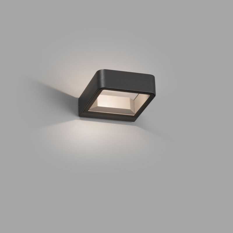 Lámpara pared aluminio LED integrado gris TAPONAS
