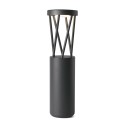 Lámpara suelo aluminio LED integrado gris BRIOUZE