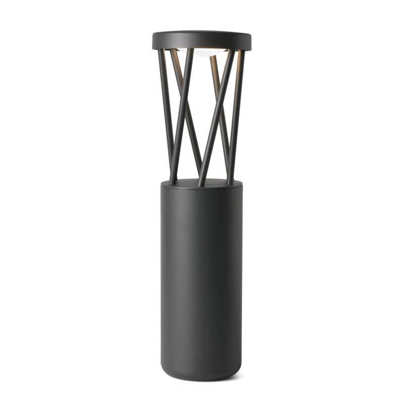 Lámpara suelo aluminio LED integrado gris BRIOUZE