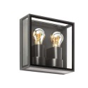 Lámpara pared aluminio E27 gris CESSET