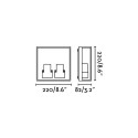 Lámpara pared aluminio E27 gris CESSET