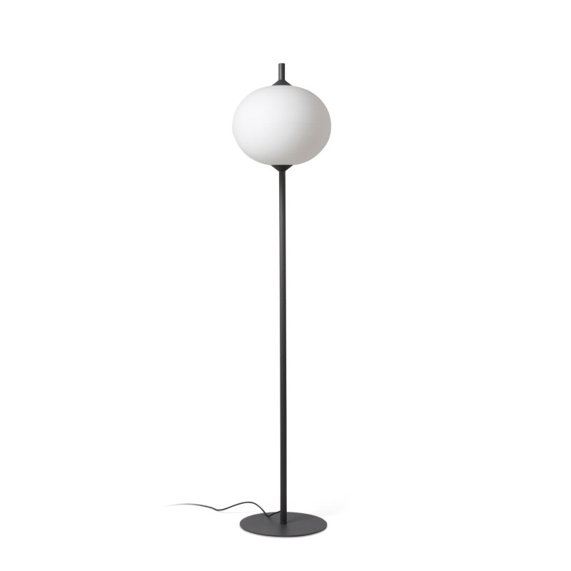Lámpara suelo aluminio E27 gris GRESSY