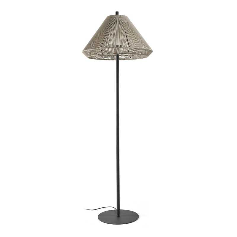 Lámpara suelo aluminio E27 gris AMAZON
