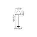 Lámpara suelo aluminio E27 gris AMAZON