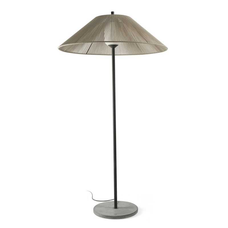 Lámpara suelo aluminio E27 gris LAIVES