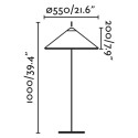 Lámpara suelo aluminio E27 gris CASTANG
