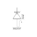 Lámpara techo aluminio E27 gris GORNAC