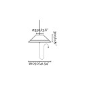 Lámpara techo aluminio E27 gris SOTURAC