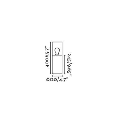 Lámpara suelo aluminio E27 gris LISSAC