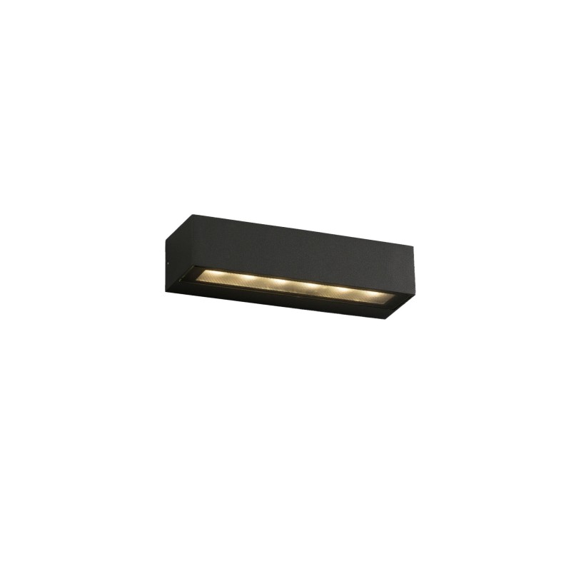 Lámpara pared aluminio LED integrado gris TREZEL