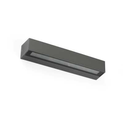 Lámpara pared aluminio LED integrado gris ARCOLE