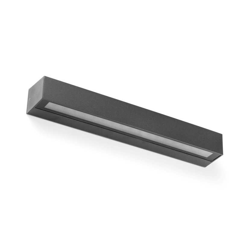 Lámpara pared aluminio LED integrado gris SALZUIT