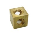 Cubilete repartidor de latón con cuatro salidas y 16mm