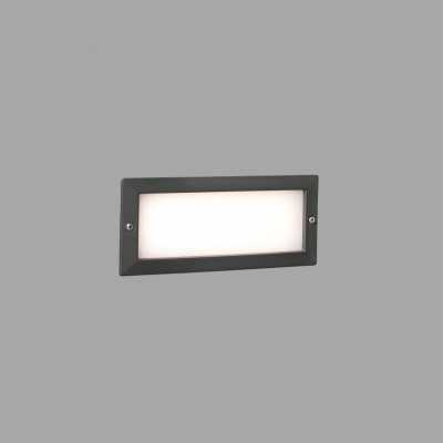 Lámpara pared aluminio LED integrado gris BOCULE