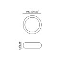 Lámpara techo cemento LED integrado gris BULLION