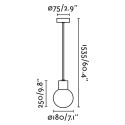 Lámpara techo aluminio E27 gris MEUDON