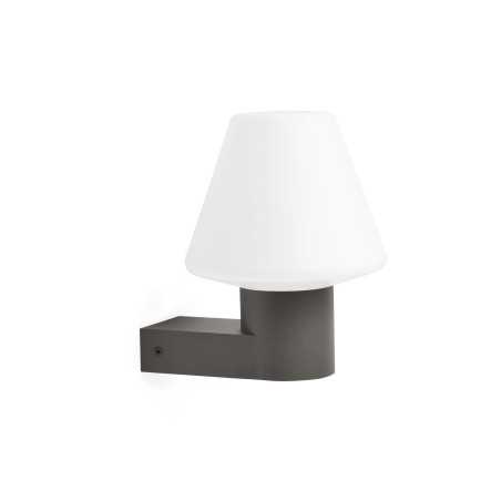 Lámpara pared aluminio E27 gris CORNET