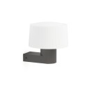 Lámpara pared aluminio E27 gris MISSERY