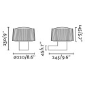 Lámpara pared aluminio E27 gris MISSERY