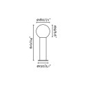 Lámpara suelo aluminio E27 gris PUCEUL