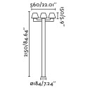 Lámpara suelo aluminio E27 gris WISQUES