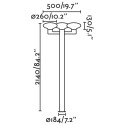 Lámpara suelo aluminio E27 gris PAIRIS