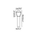 Lámpara suelo aluminio E27 gris NEGRON