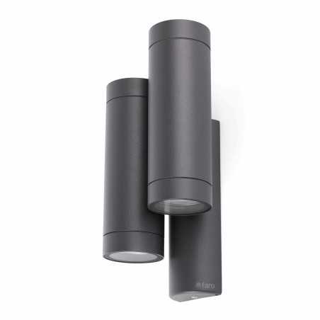 Lámpara pared aluminio GU10 gris AVERTON