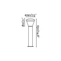 Lámpara suelo aluminio LED integrado gris FOSSOY