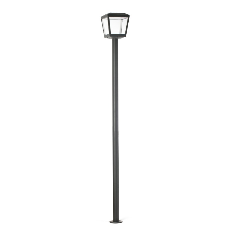 Lámpara suelo aluminio LED integrado gris NABIRAT