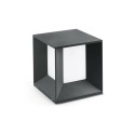 Lámpara sobremuro aluminio LED integrado gris ROMILLY
