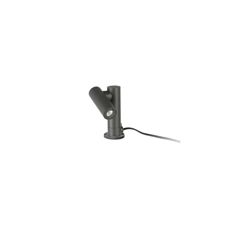 Lámpara sobremuro aluminio LED integrado gris MEDAVY