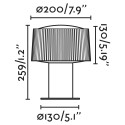 Lámpara sobremuro aluminio E27 gris LE BOST