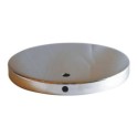 Base pie cromada lámparas 140mm diámetro desplazada