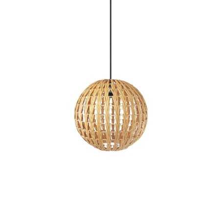 Colgante simple VITRY ratán E27 LED color madera