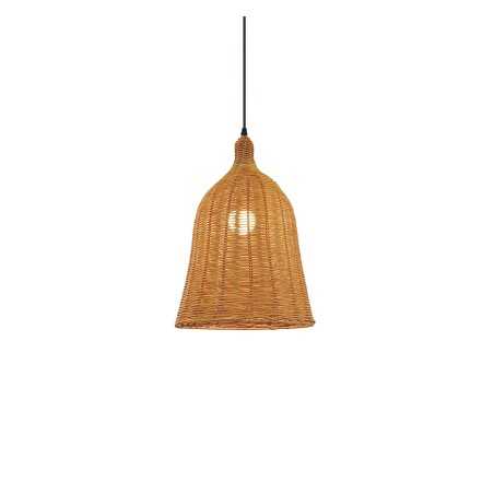 Colgante simple VIGUE mimbre E27 LED colores