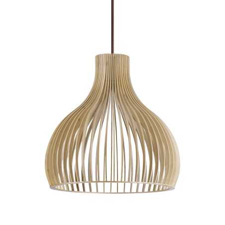 Colgante simple NUITS madera E27 LED