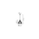Colgante simple NUITS madera E27 LED