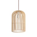 Colgante simple MEYRE madera E27 LED color madera