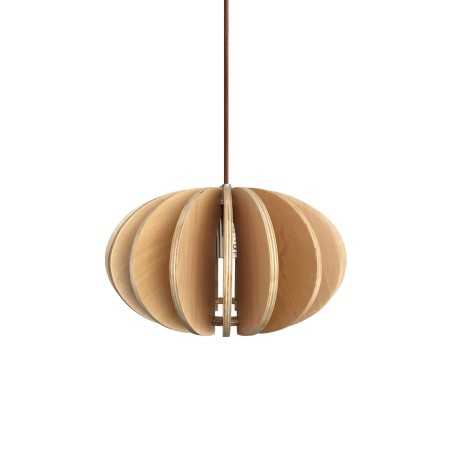 Colgante simple CRUIX madera E27 LED color madera