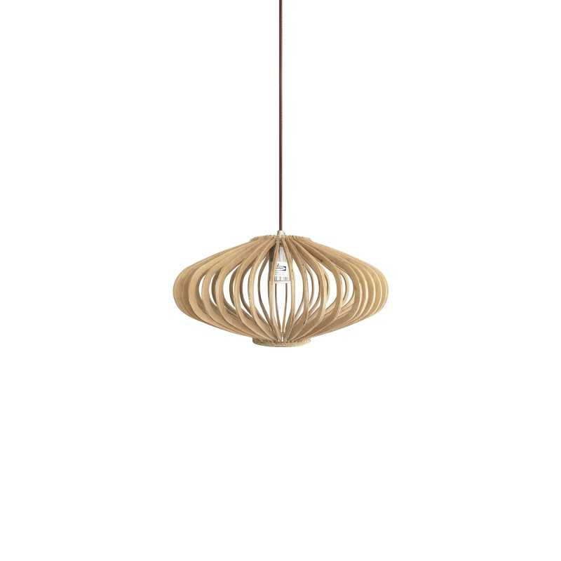 Colgante simple CASINO madera E27 LED color madera