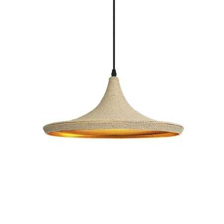 Colgante simple GRUGE cáñamo E27 LED color madera