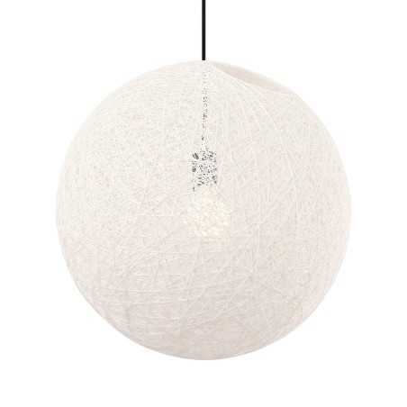 Colgante simple BIANE textil E27 LED color blanco crudo