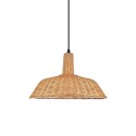 Colgante simple ORVAUX mimbre E27 LED color madera