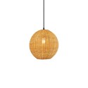 Colgante simple DUNGY mimbre E27 LED color madera