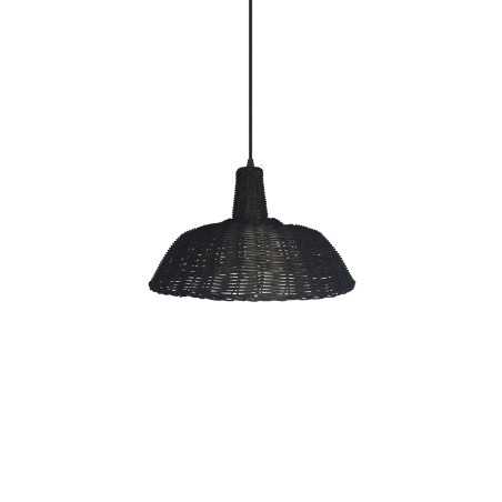 Colgante simple PAYRAT mimbre E27 LED color madera oscura