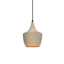 Colgante simple CACHY cáñamo E27 LED color madera