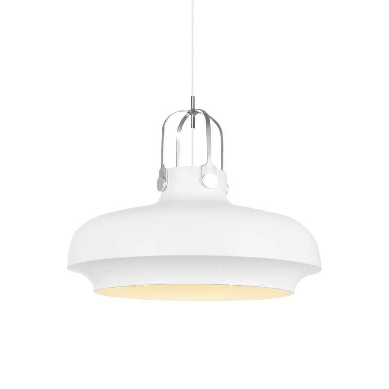 Colgante simple MÂLON aluminio E27 LED color blanco